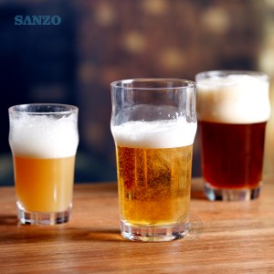 Sanzo logotipo personalizado caneca de vidro copo de cerveja copos de cristal copos de cerveja artesanal